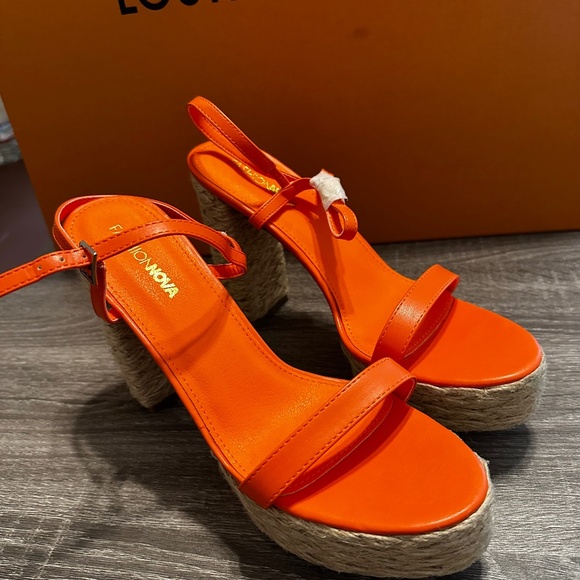 Neon Orange Heels - Picture 2 of 4